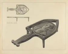 Flatiron Holder, c. 1936. Creator: Isidore Sovensky