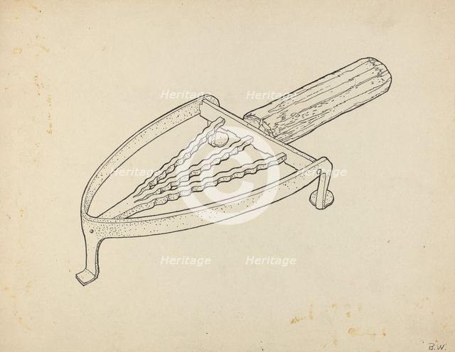 Flatiron Holder, c. 1939. Creator: Bernard Westmacott.