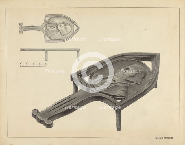 Flatiron Holder, c. 1939. Creator: Holger Hansen.