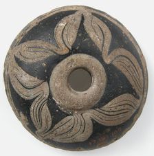 Flattened Hemispherical Bead, Frankish, 500-600. Creator: Unknown