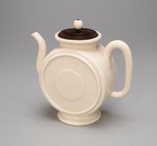 Flattened Teapot (Bianhu), Qing dynasty (1644-1911), mid-17th century. Creator: Unknown
