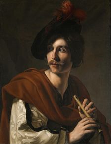 Flautist, 1626. Creator: Tournier, Nicolas (1590-1639)