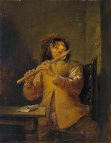 Flautist, 1630. Creator: David Teniers II