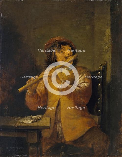 Flautist, 1630. Creator: David Teniers II.
