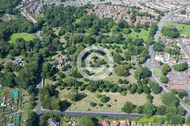 Flaybrick Memorial Gardens, formerly a municipal cemetery, Birkenhead, Wirral, 2015. Creator: Historic England.