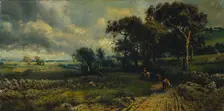 Fleecy Clouds, 1881. Creator: George Inness (American, 1825-1894), imitator of
