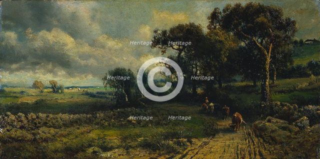 Fleecy Clouds, 1881. Creator: George Inness (American, 1825-1894), imitator of.