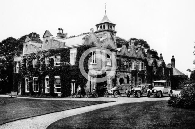 Fleet of cars at Castle Malwood, Hampshire. Artist: Unknown