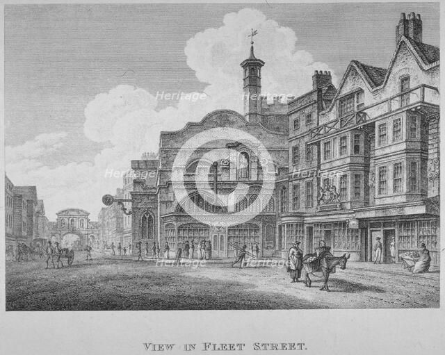 Fleet Street, City of London, 1800. Artist: William Watts