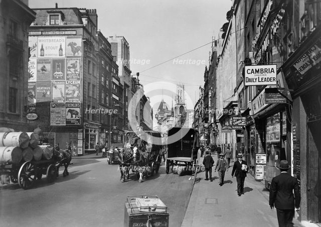 Fleet Street, looking west, City of London. Creator: Unknown.