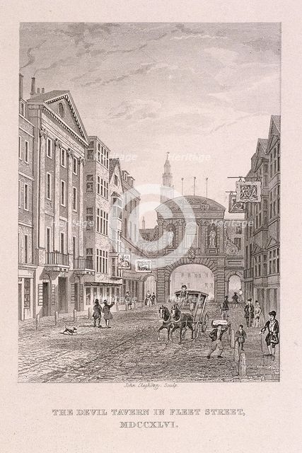 Fleet Street, London, 1746. Artist: John Cleghorn