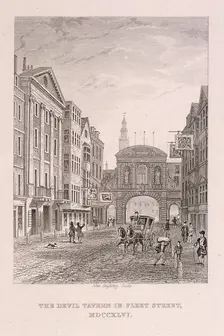 Fleet Street, London, 1746. Artist: John Cleghorn