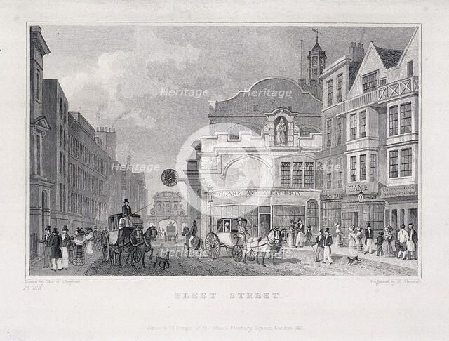 Fleet Street, London, 1831 Artist: W Henshall