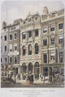 Fleet Street, London, 1861. Artist: Robert Dudley