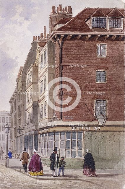 Fleet Street, London, c1845. Artist: Frederick Napoleon Shepherd