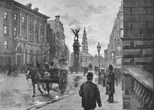 Fleet Street, Showing Temple Bar Memorial and Child's Bank 1891. Creator: William Luker