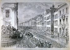 Fleet Street - the Civic Authorities in the Procession City of London, c1850. Artist: Anon