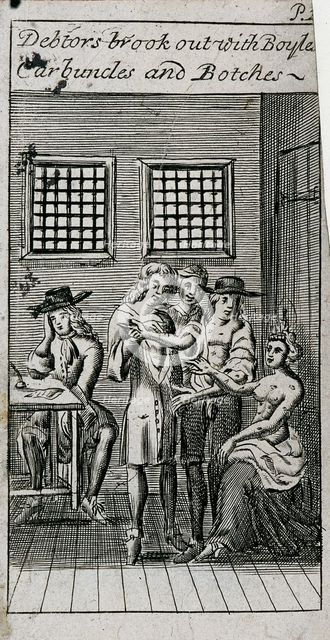 Fleet Prison, London, 1691. Artist: Anon