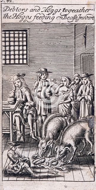 Fleet Prison, London, 1691. Artist: Anon