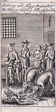Fleet Prison, London, 1691. Artist: Anon