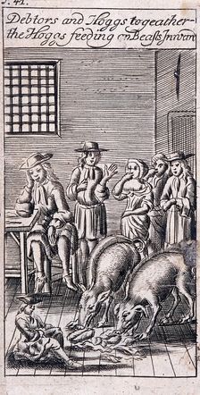 Fleet Prison, London, 1691. Artist: Anon