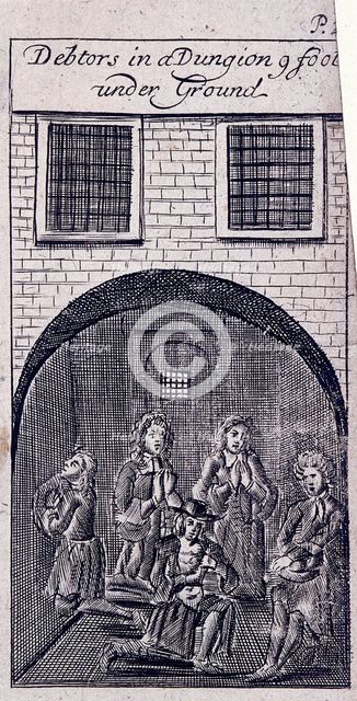Fleet Prison, London, 1691. Artist: Anon