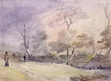 Fleet River, Hampstead, London, 1834. Artist: George Shepheard
