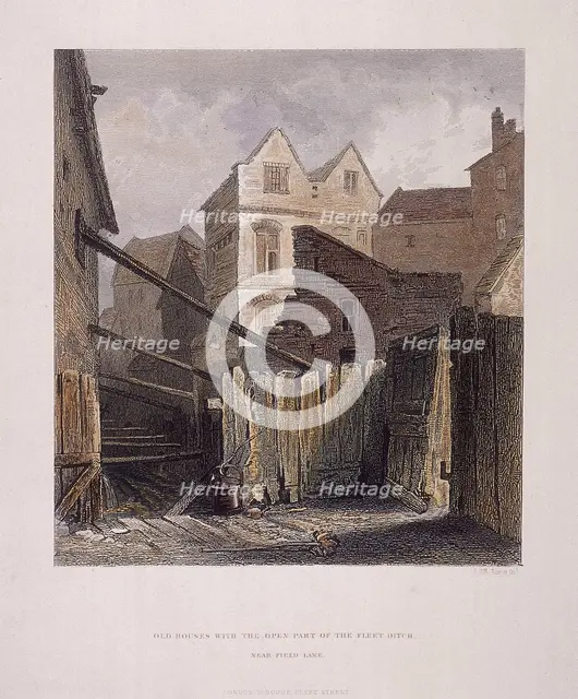 Fleet River, London, 1851. Artist: John Wykeham Archer