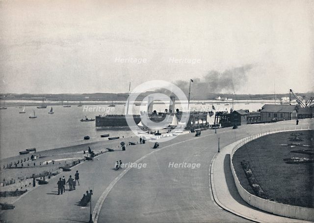 'Fleetwood - The Promenade: Departure of the Isle of Man Steamer', 1895. Artist: Unknown.