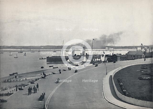 'Fleetwood - The Promenade: Departure of the Isle of Man Steamer', 1895. Artist: Unknown.