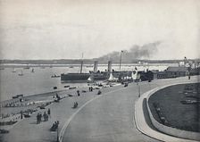 Fleetwood - The Promenade: Departure of the Isle of Man Steamer 1895