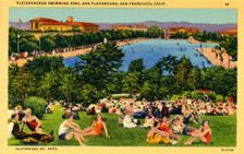 Fleishhacker Swimming Pool and Playground, San Francisco, California, USA, 1932
