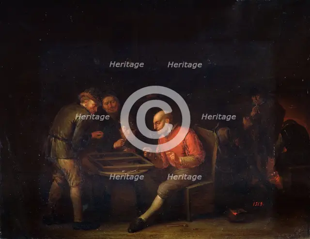 'Flemings Playing Dice', 17th century. Artist: Adriaen van Ostade