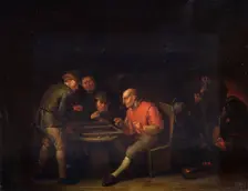 Flemings Playing Dice 17th century. Artist: Adriaen van Ostade