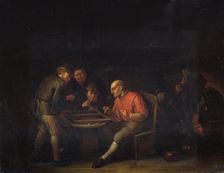 Flemings Playing Dice 17th century. Artist: Adriaen van Ostade