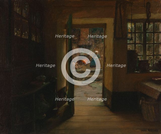 Flemish interior, 1912. Creator: Emile Renard.