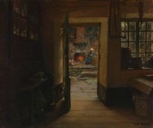 Flemish interior, 1912. Creator: Emile Renard