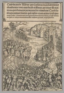 Flemish Rebellion, plate 7 from Historical Scenes from the Life of Emperor...printed c. 1520. Creator: Wolf Traut