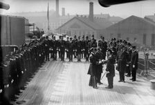 Fletcher and Badger shaking hands, between c1910 and c1915. Creator: Bain News Service
