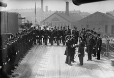 Fletcher and Badger shaking hands, between c1910 and c1915. Creator: Bain News Service