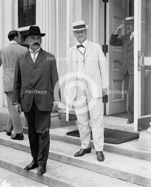 Fletcher, Frank Friday, Admiral of United States Navy. with Secretary Daniels, 1914. Creator: Harris & Ewing.