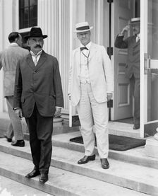 Fletcher, Frank Friday, Admiral of United States Navy. with Secretary Daniels, 1914. Creator: Harris & Ewing