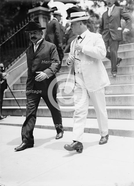 Fletcher, Frank Friday, Admiral of United States Navy. with Secretary Daniels, 1914. Creator: Harris & Ewing.