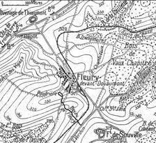 Fleury-devant-Douamont: Fleury et le terrain environnant 1916. Creator: Unknown