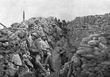 Fleury-devant-Douamont: La reprise du village; Les marsouins du regiment colonial du Maroc..., 1916 Creator: Unknown