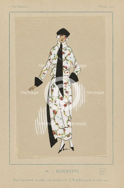 Fleurette, pub. 1922 (pochoir print). Creator: French School (20th Century).
