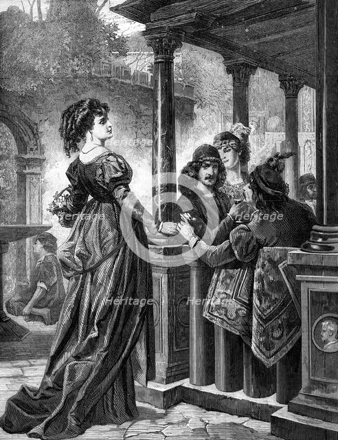 "Fleuriste Florentine au Moyen Age," by M. Vander Ouderaa, 1872. Creator: Unknown.