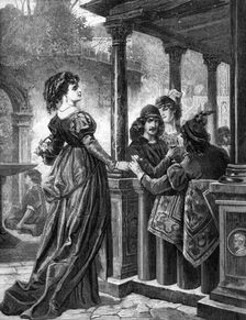 "Fleuriste Florentine au Moyen Age," by M. Vander Ouderaa, 1872. Creator: Unknown