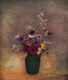 Fleurs Dans Un Vase Vert c1910. Artist: Odilon Redon
