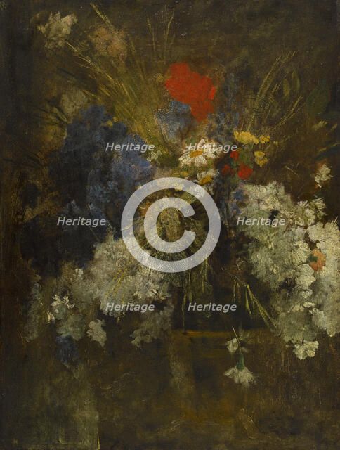 Fleurs des champs (Coquelicot, marguerite et bleuet), c.1874. Creator: Jean-Baptiste Carpeaux.